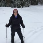 Kathy skis
